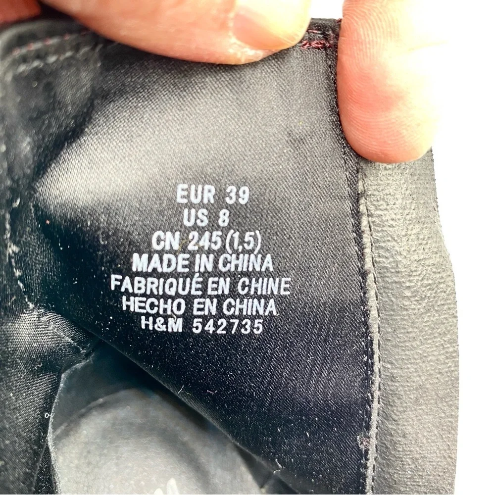 Burgundy Suede Ankle Boots - Size 39/US 8 - H&M Excellent Condition - Picture 8 of 14